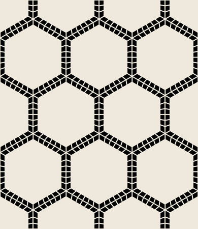 Vector modern seamless sacred geometry pattern, black and white abstract geometric background, pillow print, monochrome retro texture, hipster fashion designのイラスト素材