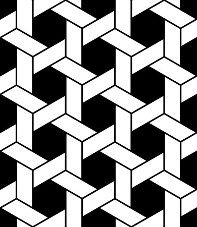 Vector modern seamless geometry pattern, black and white abstract geometric background, pillow print, monochrome retro texture, hipster fashion designのイラスト素材