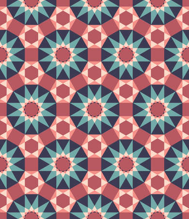 Vector modern seamless colorful geometry pattern, color abstract geometric background, pillow multicolored print, retro texture, hipster fashion designのイラスト素材