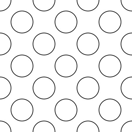 Vector modern seamless geometry pattern polka, black and white abstract geometric background, pillow print, monochrome retro texture, hipster fashion designのイラスト素材