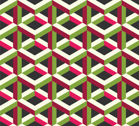 Vector modern seamless colorful geometry pattern, color abstract geometric background, pillow multicolored print, retro texture, hipster fashion designのイラスト素材