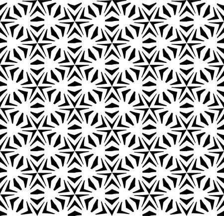 Vector modern seamless geometry pattern, black and white abstract geometric background, pillow print, monochrome retro texture, hipster fashion designのイラスト素材