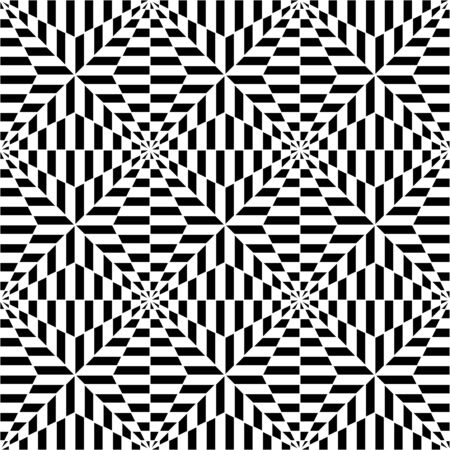 modern seamless geometry pattern squares 3d , black and white abstract geometric background, pillow print, monochrome retro texture, hipster fashion designのイラスト素材