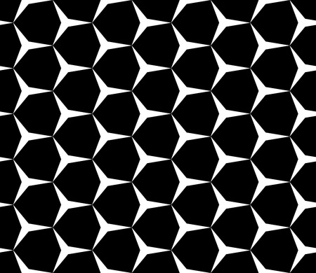 Vector modern seamless geometry pattern hexagon,, black and white abstract geometric background, pillow print, monochrome retro texture, hipster fashion designのイラスト素材