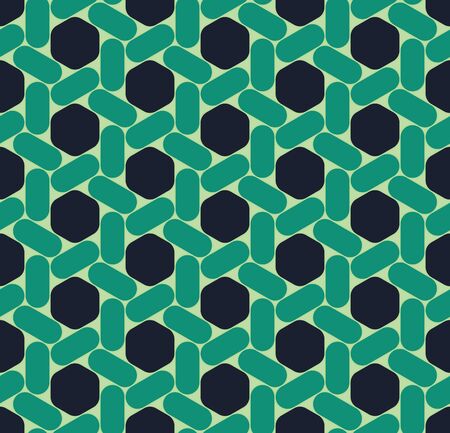 Vector modern seamless colorful geometry hexagon pattern, color abstract geometric background, pillow multicolored print, retro texture, hipster fashion designのイラスト素材