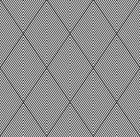 Vector modern seamless geometry pattern triangle, black and white abstract geometric background, pillow print, monochrome retro texture, hipster fashion designのイラスト素材