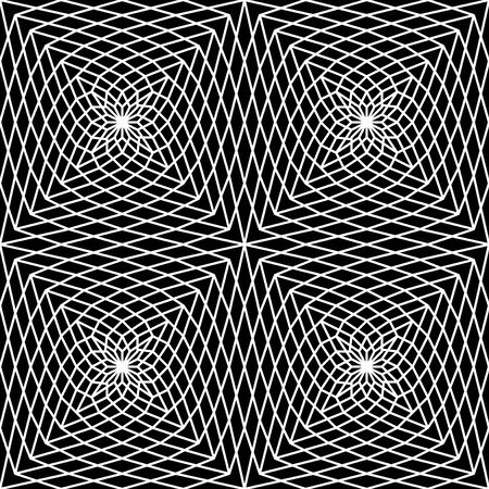 Vector modern seamless geometry pattern squares 3d , black and white abstract geometric background, pillow print, monochrome retro texture, hipster fashion designのイラスト素材