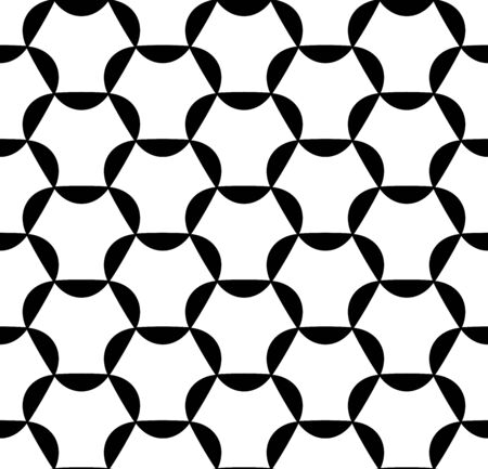 Vector modern seamless geometry pattern , black and white abstract geometric background, pillow print, monochrome retro texture, hipster fashion designのイラスト素材