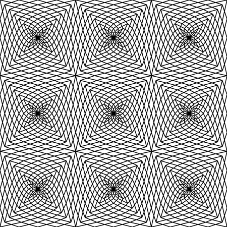 Vector modern seamless geometry pattern squares 3d , black and white abstract geometric background, pillow print, monochrome retro texture, hipster fashion designのイラスト素材