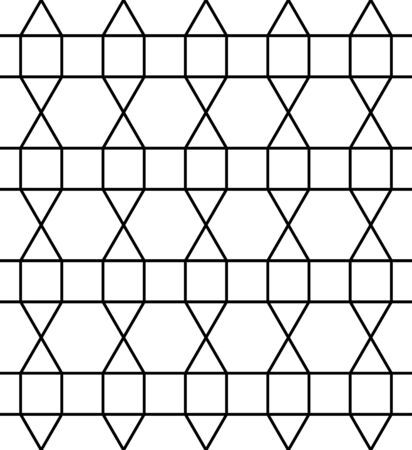 Vector modern seamless geometry pattern , black and white abstract geometric background, pillow print, monochrome retro texture, hipster fashion designのイラスト素材