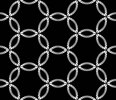 Vector modern seamless geometry pattern, black and white abstract geometric background, pillow print, monochrome retro texture, hipster fashion designのイラスト素材
