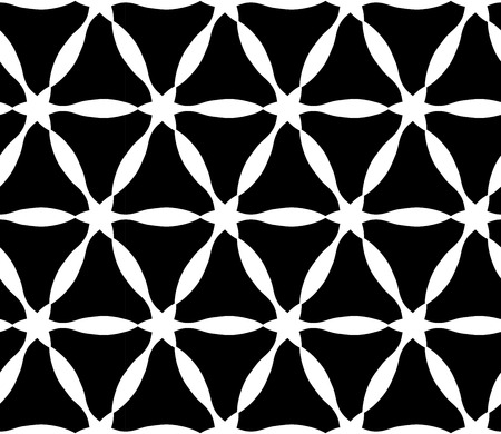 Vector modern seamless sacred geometry pattern flower of life, black and white abstract geometric background, pillow print, monochrome retro texture, hipster fashion designのイラスト素材