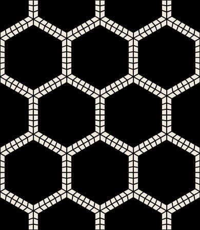 Vector modern seamless sacred geometry pattern, black and white abstract geometric background, pillow print, monochrome retro texture, hipster fashion designのイラスト素材