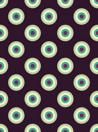 Vector modern seamless colorful geometry circles pattern, color abstract geometric background, pillow multicolored print, retro texture, hipster fashion designのイラスト素材