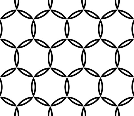 Vector modern seamless geometry pattern, black and white abstract geometric background, pillow print, monochrome retro texture, hipster fashion designのイラスト素材