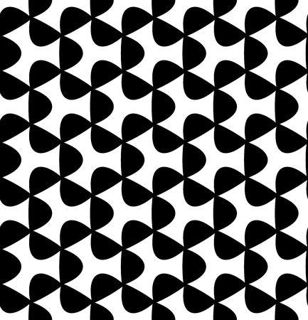 Vector modern seamless geometry pattern triangle, black and white abstract geometric background, pillow print, monochrome retro texture, hipster fashion designのイラスト素材