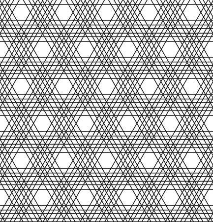 Vector modern seamless geometry pattern stripes, black and white abstract geometric background, subtle pillow print, monochrome retro texture, hipster fashion designのイラスト素材