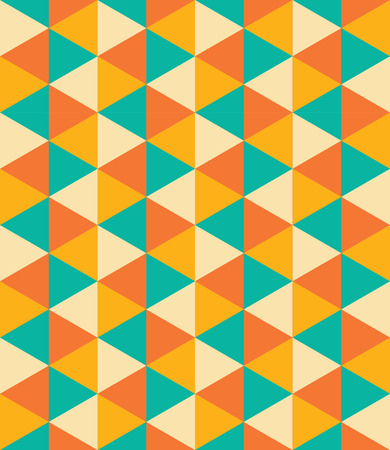 Vector modern seamless colorful geometry triangle pattern, color abstract geometric background, pillow multicolored print, retro texture, hipster fashion designのイラスト素材