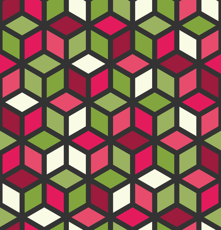 Vector modern seamless colorful geometry pattern, color abstract geometric background, pillow multicolored print, retro texture, hipster fashion designのイラスト素材