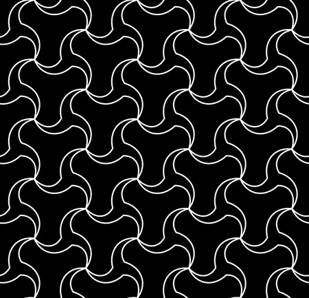 Vector modern seamless geometry pattern trippy, black and white abstract geometric background, pillow print, monochrome retro texture, hipster fashion designのイラスト素材