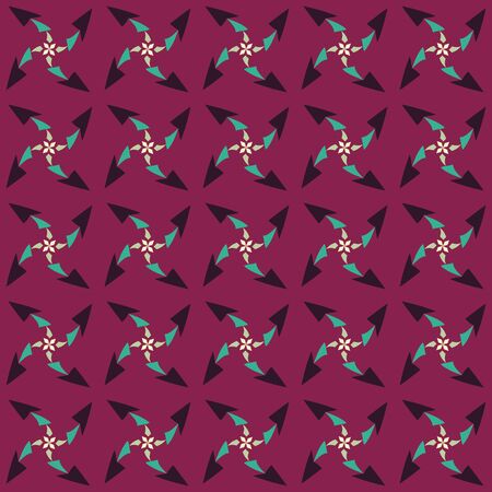 Vector modern seamless colorful geometry pattern, color abstract geometric background, pillow multicolored print, retro texture, hipster fashion designのイラスト素材