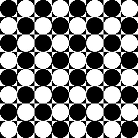Vector modern seamless geometry pattern checkered, black and white abstract geometric background, subtle pillow print, monochrome retro texture, hipster fashion designのイラスト素材