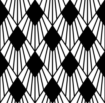 Vector modern seamless geometry pattern triangle, black and white abstract geometric background, pillow print, monochrome retro texture, hipster fashion designのイラスト素材