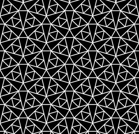 Vector modern seamless geometry pattern, black and white abstract geometric background, pillow print, monochrome retro texture, hipster fashion designのイラスト素材
