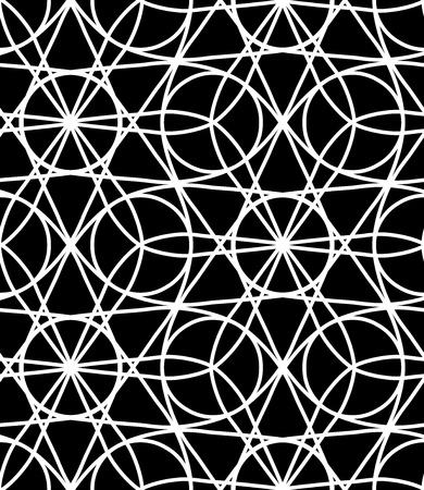 Vector modern seamless geometry pattern trippy, black and white abstract geometric background, subtle pillow print, monochrome retro texture, hipster fashion designのイラスト素材