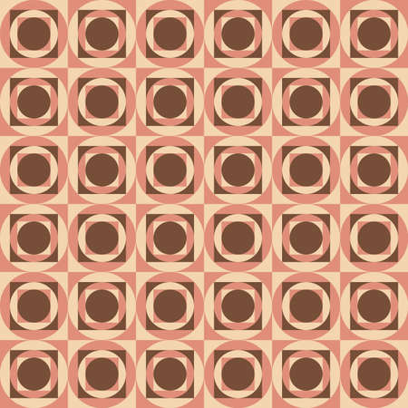 Vector modern seamless colorful geometry circle pattern, color abstract geometric background, pillow multicolored print, retro texture, hipster fashion designのイラスト素材