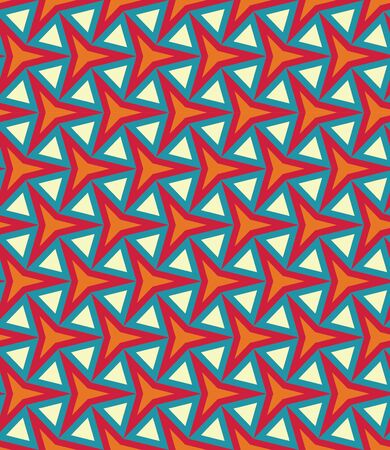 Vector modern seamless colorful geometry pattern, color abstract geometric background, pillow multicolored print, retro texture, hipster fashion designのイラスト素材