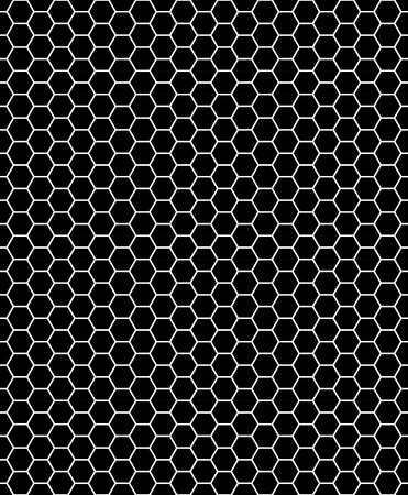 Vector modern seamless geometry pattern hexagon, black and white honeycomb abstract geometric background, subtle pillow print, monochrome retro texture, hipster fashion designのイラスト素材