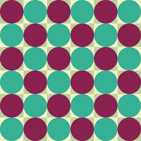 Vector modern seamless colorful geometry circle pattern, color abstract geometric background, pillow multicolored print, retro texture, hipster fashion designのイラスト素材
