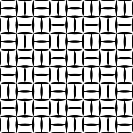 Vector modern seamless geometry pattern tile, black and white abstract geometric background, subtle pillow print, monochrome retro texture, hipster fashion designのイラスト素材