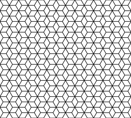 Vector modern seamless sacred geometry pattern, black and white abstract geometric background, subtle pillow print, monochrome retro texture, hipster fashion designのイラスト素材