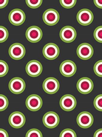 Vector modern seamless colorful geometry circles pattern, color abstract geometric background, pillow multicolored print, retro texture, hipster fashion designのイラスト素材