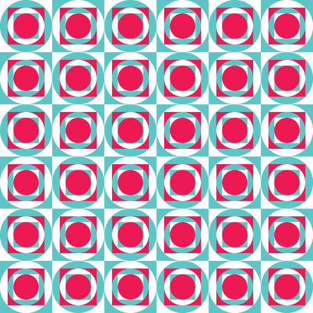 Vector modern seamless colorful geometry circle pattern, color abstract geometric background, pillow multicolored print, retro texture, hipster fashion designのイラスト素材