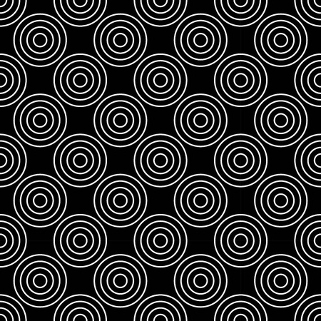 Vector modern seamless geometry pattern polka, black and white abstract geometric background, pillow print, monochrome retro texture, hipster fashion designのイラスト素材