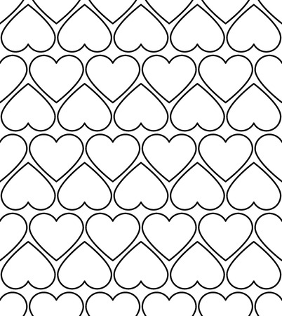 Vector modern seamless geometry pattern valentine, black and white abstract geometric background, pillow print, monochrome retro texture, hipster fashion designのイラスト素材