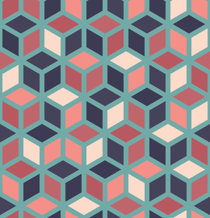 Vector modern seamless colorful geometry pattern, color abstract geometric background, pillow multicolored print, retro texture, hipster fashion designのイラスト素材
