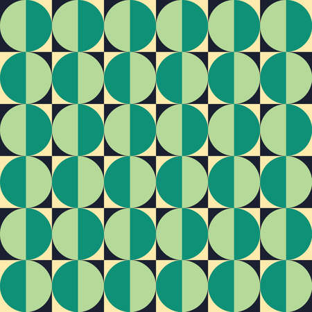 Vector modern seamless colorful geometry circle pattern, color abstract geometric background, pillow multicolored print, retro texture, hipster fashion designのイラスト素材