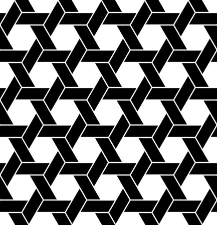 Vector modern seamless geometry pattern, black and white abstract geometric background, pillow print, monochrome retro texture, hipster fashion designのイラスト素材