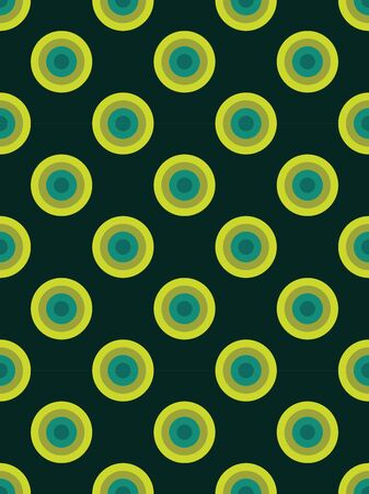Vector modern seamless colorful geometry circles pattern, color abstract geometric background, pillow multicolored print, retro texture, hipster fashion designのイラスト素材