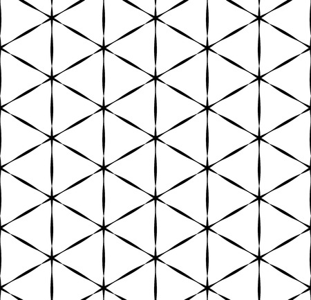 Vector modern seamless sacred geometry pattern star, black and white abstract geometric background, pillow print, monochrome retro texture, hipster fashion designのイラスト素材