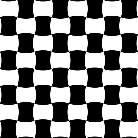Vector modern seamless geometry pattern checkered, black and white abstract geometric background, subtle pillow print, monochrome retro texture, hipster fashion designのイラスト素材