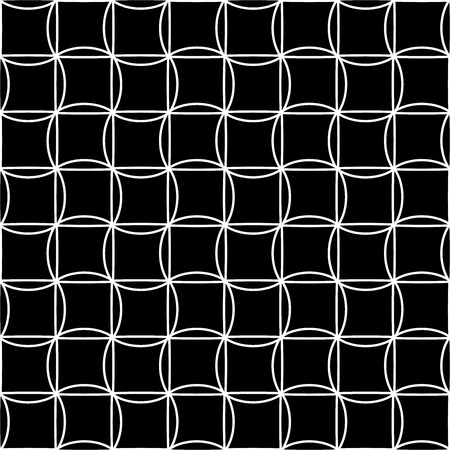 Vector modern seamless geometry pattern squares, black and white abstract geometric background, subtle pillow print, monochrome retro texture, hipster fashion designのイラスト素材