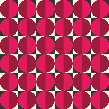 Vector modern seamless colorful geometry circle pattern, color abstract geometric background, pillow multicolored print, retro texture, hipster fashion designのイラスト素材
