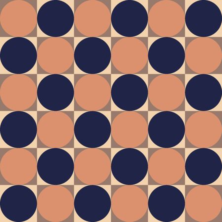 Vector modern seamless colorful geometry circle pattern, color abstract geometric background, pillow multicolored print, retro texture, hipster fashion designのイラスト素材