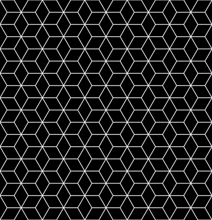 Vector modern seamless sacred geometry pattern, black and white abstract geometric background, subtle pillow print, monochrome retro texture, hipster fashion designのイラスト素材