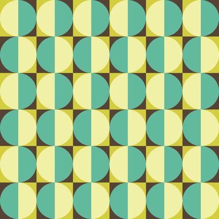 Vector modern seamless colorful geometry circle pattern, color abstract geometric background, pillow multicolored print, retro texture, hipster fashion designのイラスト素材